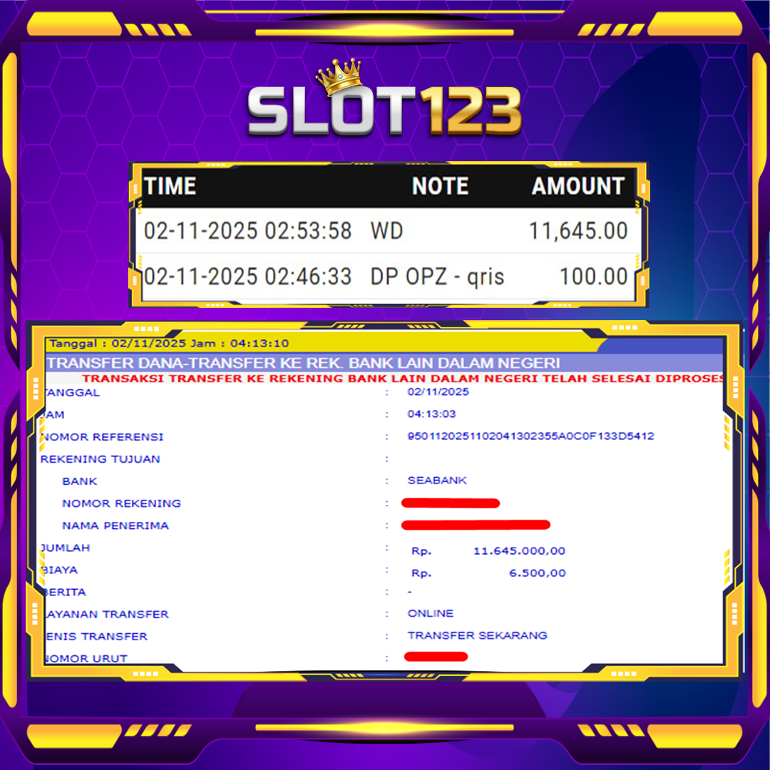 SLOT123: Tempat Game Jackpot Dalam Waktu Singkat Depo 100k Wd 11 Juta image 1